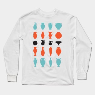 Pop Art Greek Vases Ancient Greece Pottery Long Sleeve T-Shirt